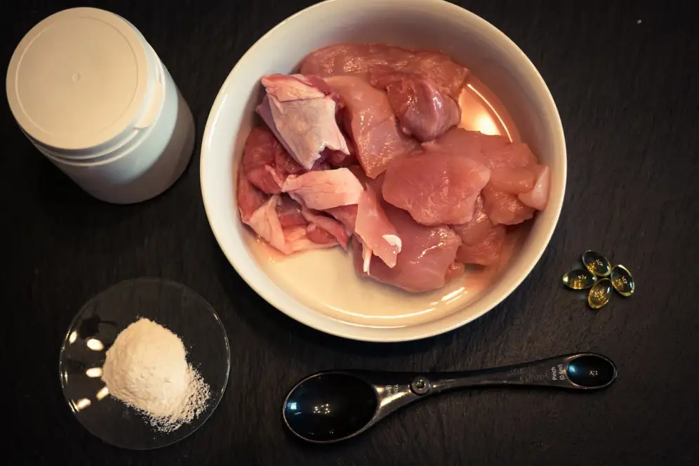 Hunde barfen mit Fleisch